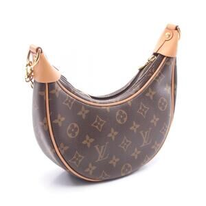 Louis Vuitton Loop Shoulder Bag Canvas Leather Monogram Brown